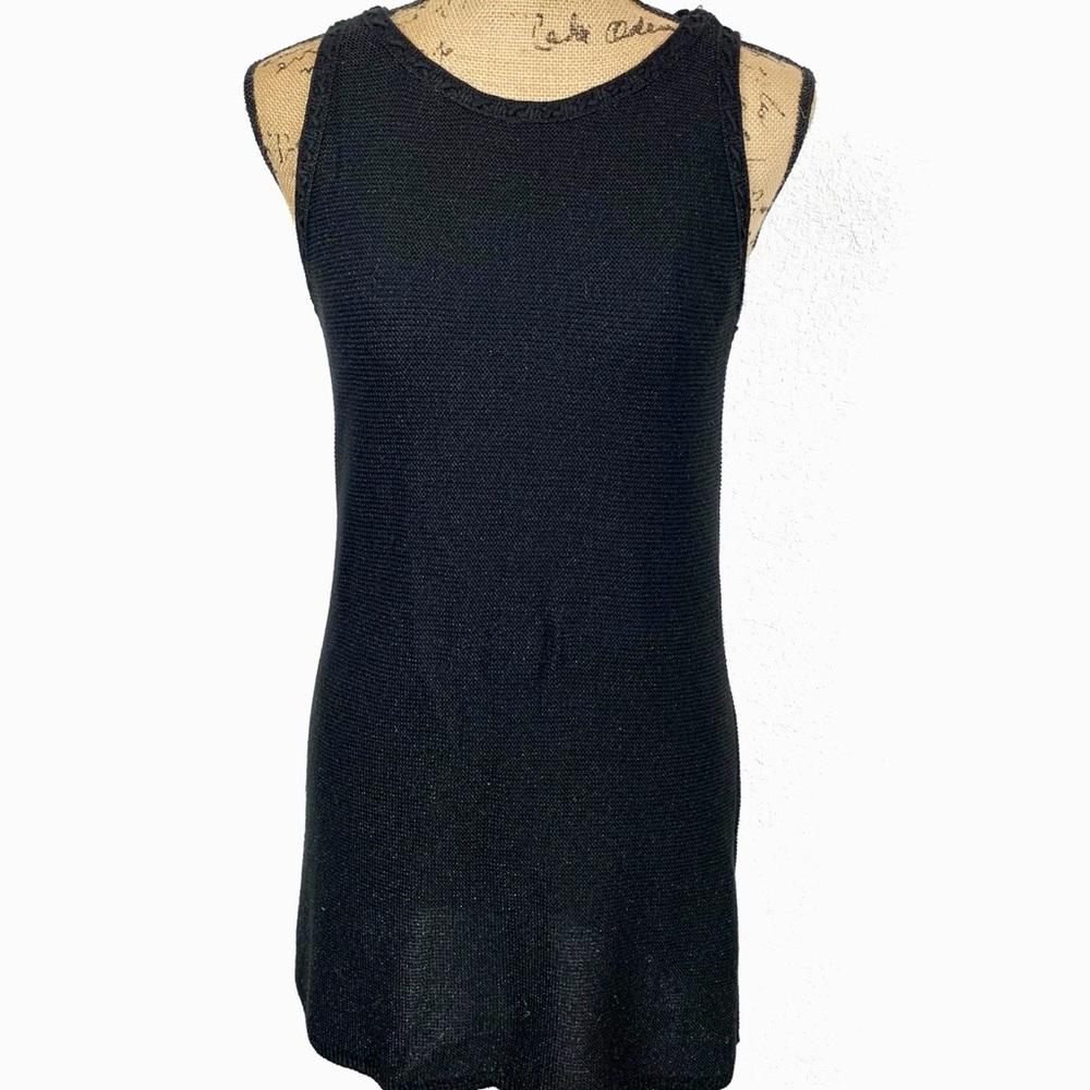 Ladies black tunic dress top. Could be warned either way. Well made & great feel
